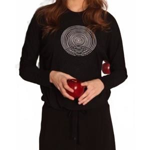 NEW SIMONDONA dolman sleeve top in black /white